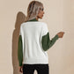Winter New Contrast Color Outer Wear Loose Long-sleeved Pullover Knitted Sweater - ladieskits - sweatshirt vs sweater