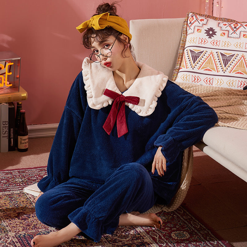 Pajamas Women Autumn And Winter Coral Fleece - ladieskits - women pajamas