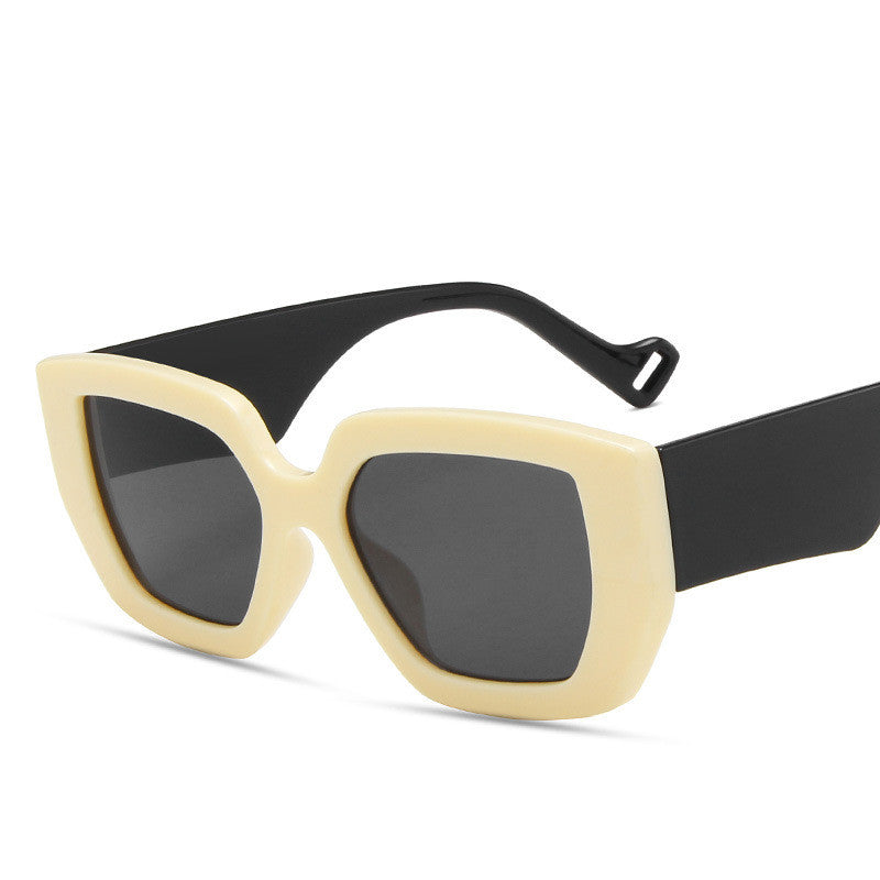 Side Sunglasses Personality Polygon Contrast Sunglasses Retro Sunglasses - ladieskits - 0