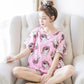 Women Pajamas Set Thin Short Sleeve Cute Sleepwear Homewear - ladieskits - women pajamas