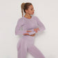 Seamless Yoga Wear With Long Sleeves, High Stretch Folds And Quick-drying Long-sleeved Fitness Yoga Wear Top - ladieskits