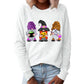 Raglan Long Sleeve Round Neck Pullover Blouse Casual Sweater Women - ladieskits - sweatshirt vs sweater