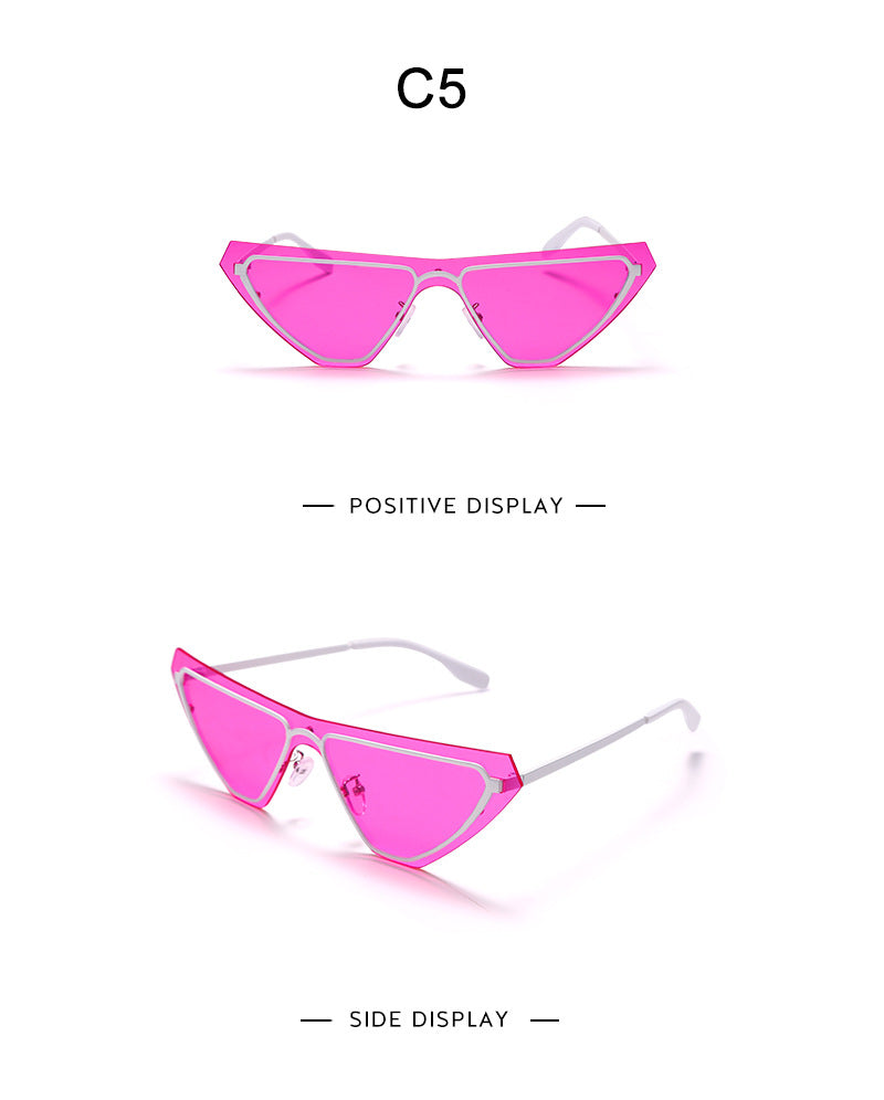 Fashion Rimless One-piece Sunglasses Women - ladieskits